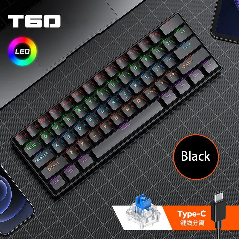Gaming Keyboard Not Typing - Tastiera meccanica hot-swappable T-WOLF T60, layout