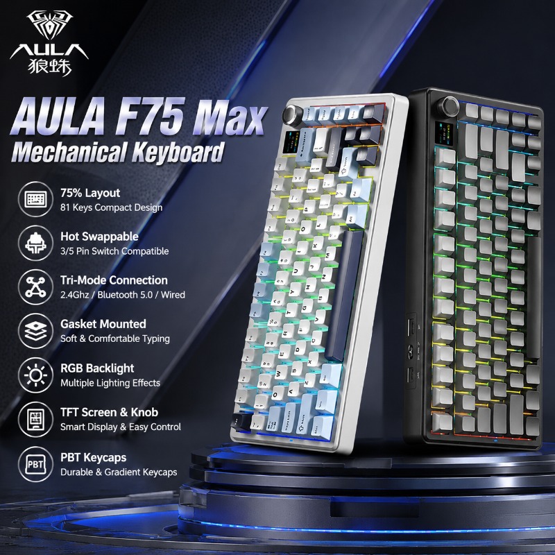 Gaming Keyboard Ergo - Tastiera Meccanica AULA F75 Max, Layout