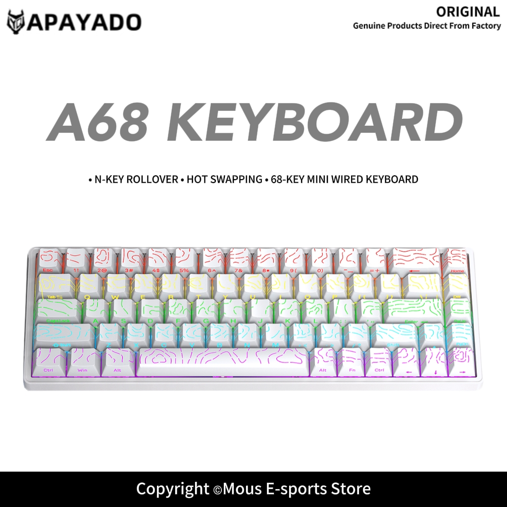 Gaming Keyboard Budget - Tastiera Meccanica Cablata APAYADO A68 Hot