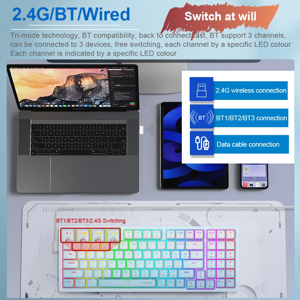 E-YOOSO Z94 RGB Tastiera da gi - Gaming Keyboard E Yooso recensione e prezzo