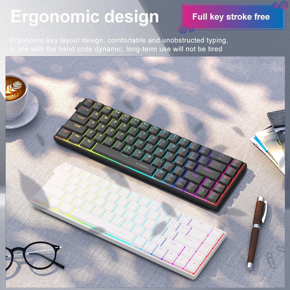 E-YOOSO A68 RGB Mini Slim USB  - Gaming Keyboard E Yooso recensione e prezzo