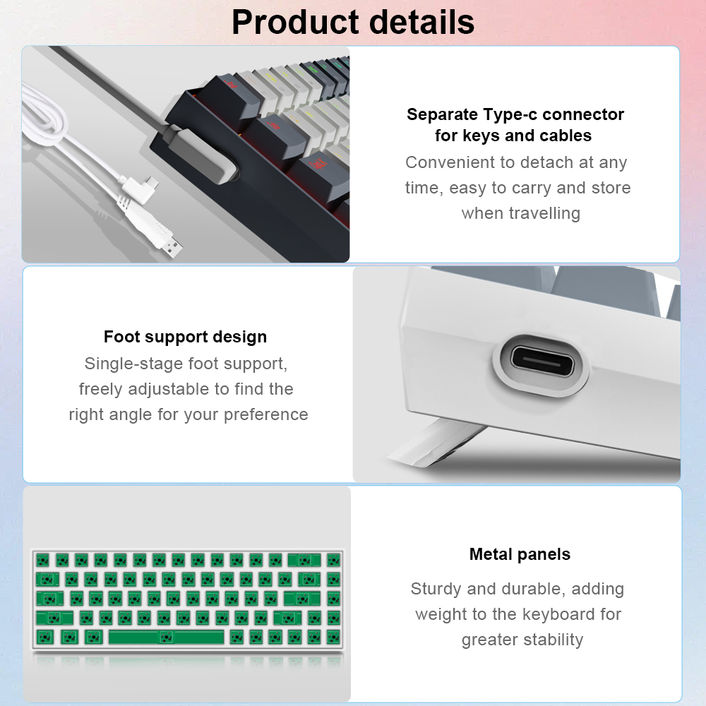 E-YOOSO Z686 RGB USB 60% Mini  - Gaming Keyboard E Yooso recensione e prezzo