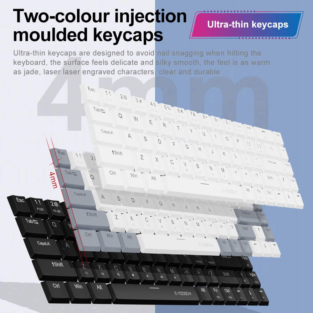 E-YOOSO A68 RGB Mini Slim USB  - Gaming Keyboard E Yooso recensione e prezzo