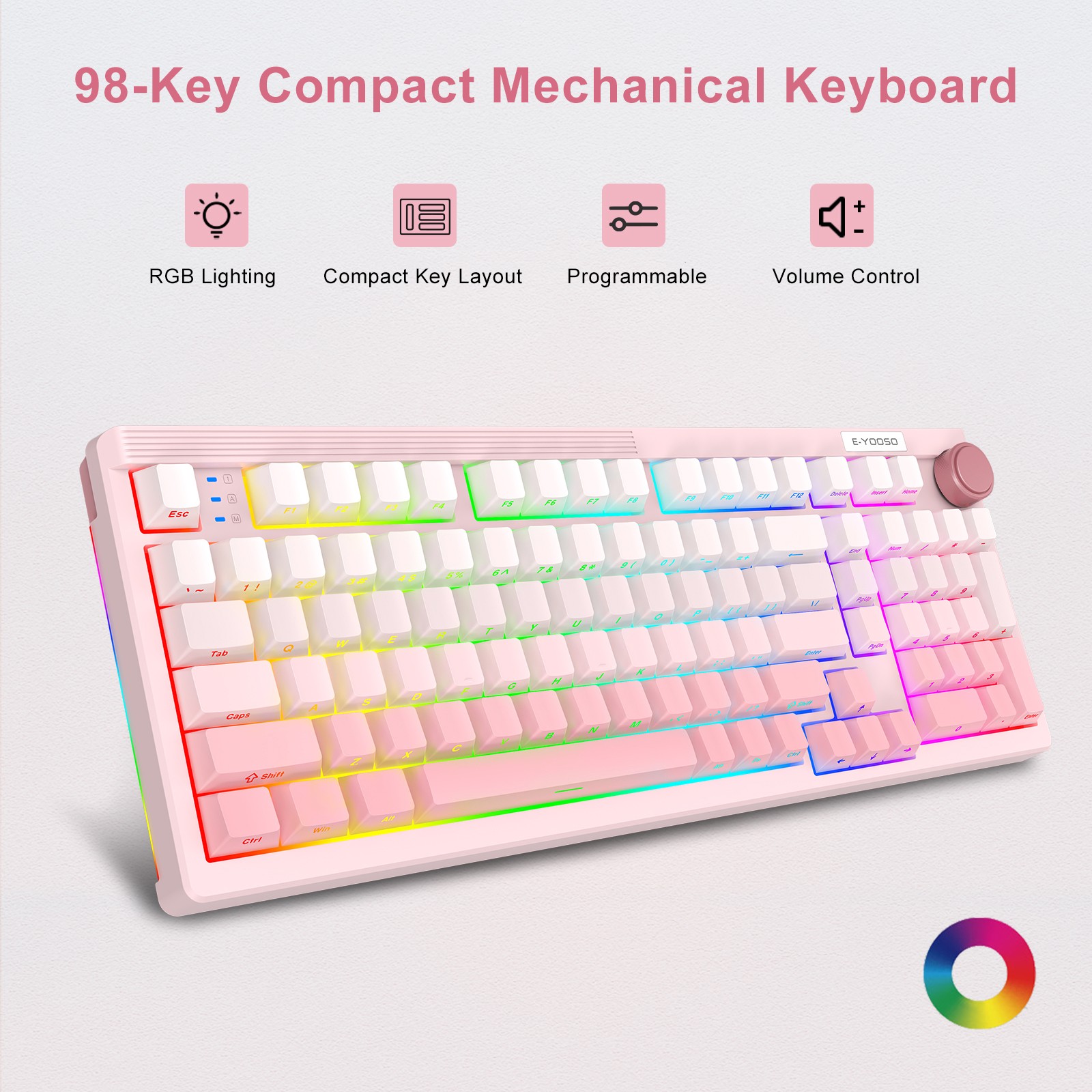 Tastiera Meccanica E-YOOSO 98  - Gaming Keyboard E Yooso recensione e prezzo