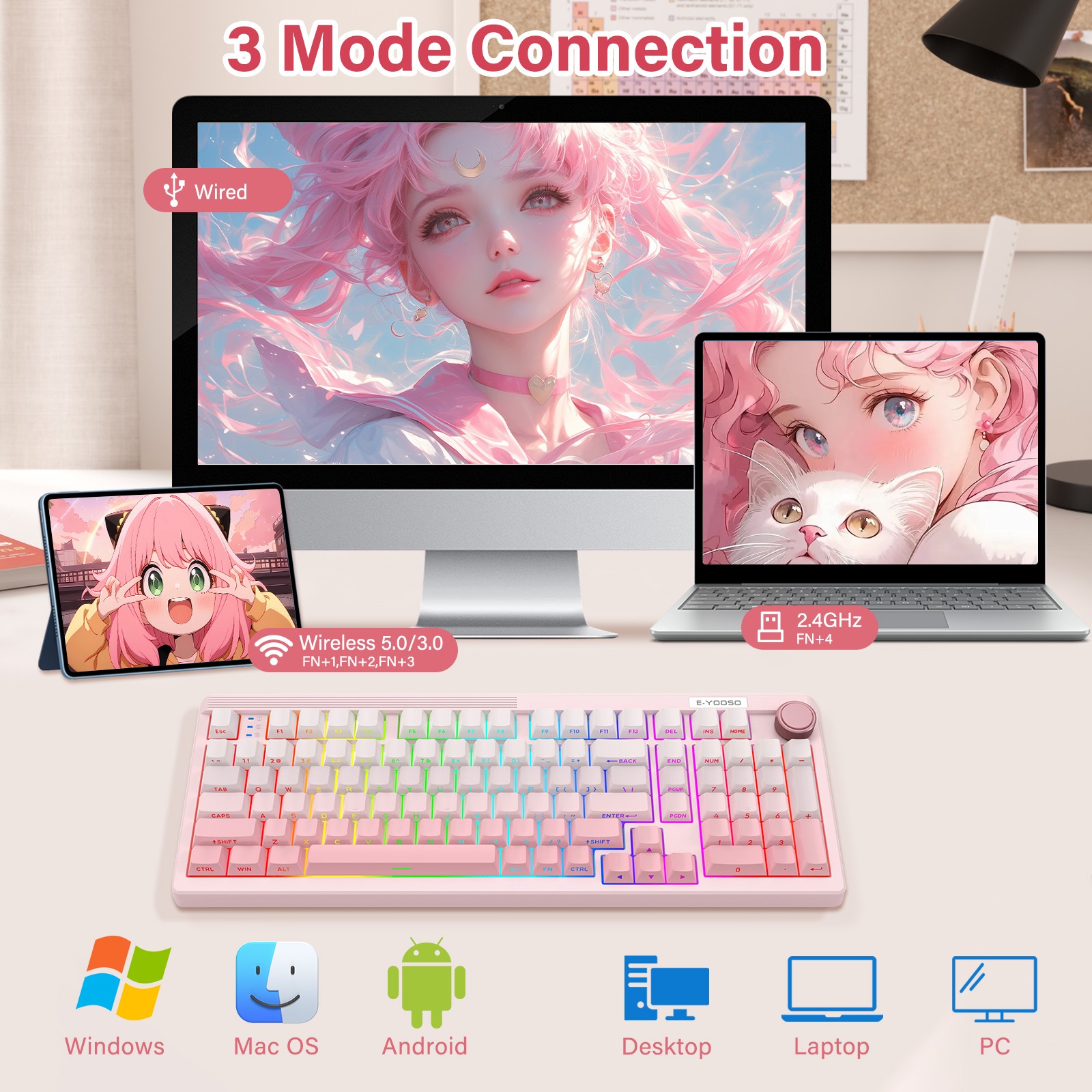 Tastiera Meccanica E-YOOSO 98  - Gaming Keyboard E Yooso recensione e prezzo