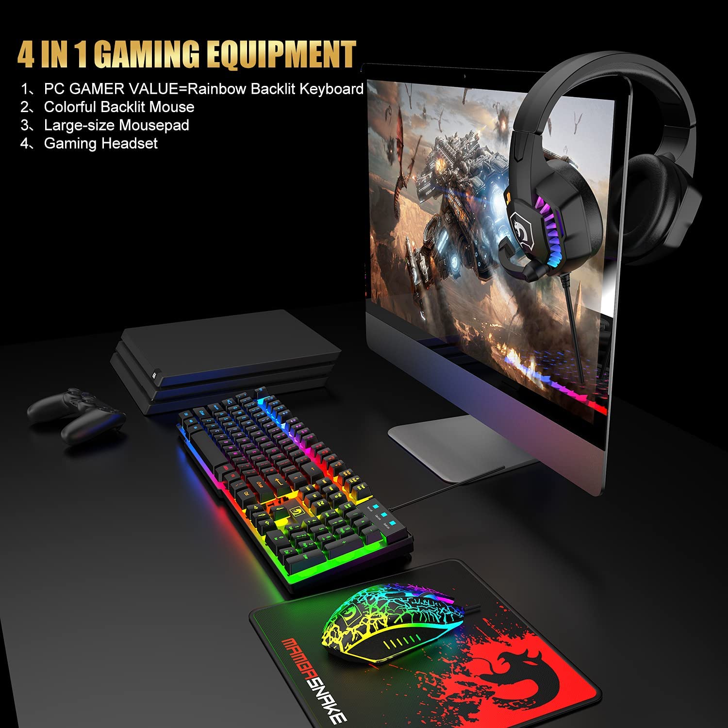 MAMBASNAKE X ZIYOULANG T11 Lay - Gaming Keyboard Mouse And Headset Combo recensione e prezzo